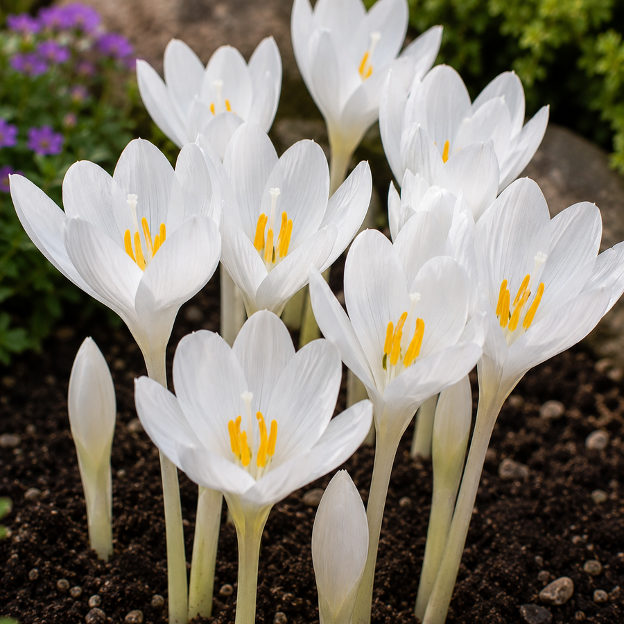 Colchicum Autumnale Alba Spring Bulbs  1