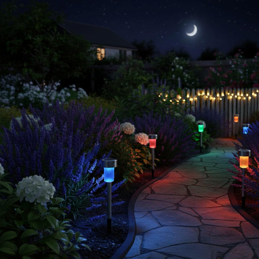 Colour Changing Solar Lights 10 Pack  1