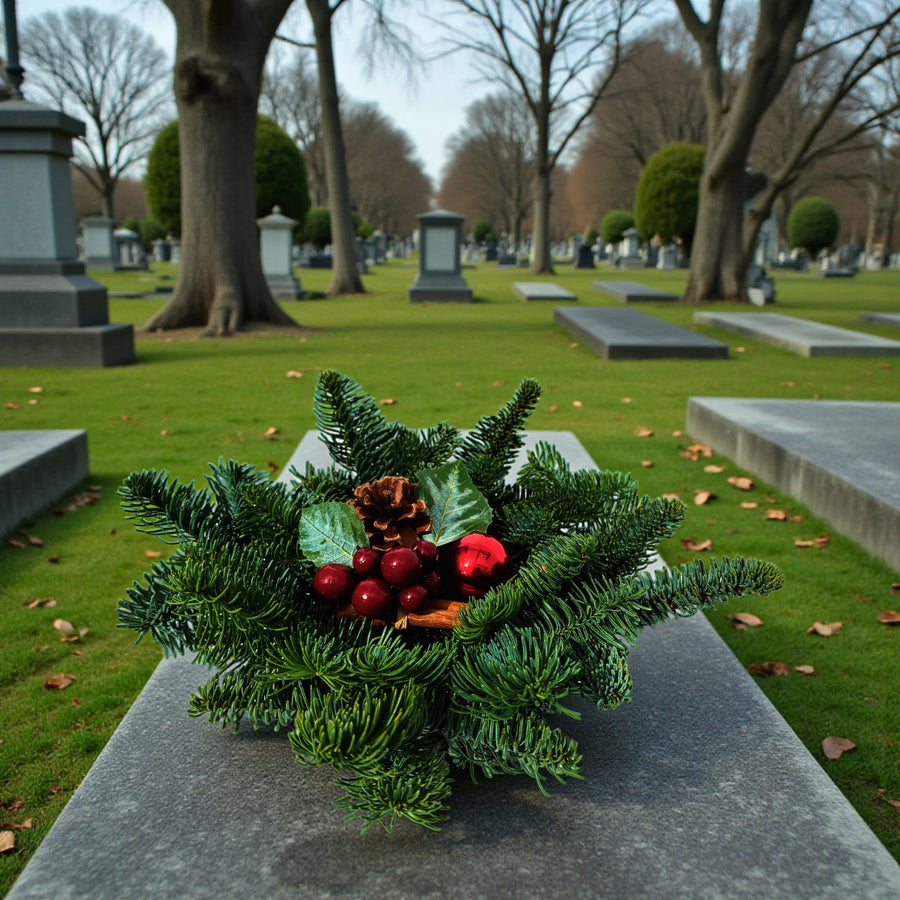 Christmas Grave Posy  3