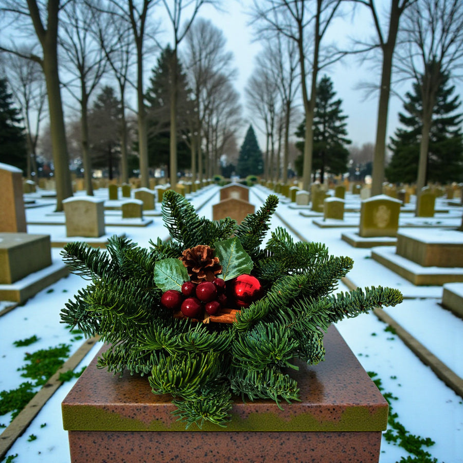 Christmas Grave Posy  4