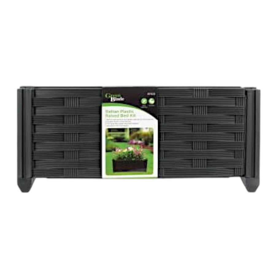 Rattan Effect Plastic Raised Bed  1