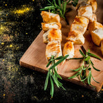 3 Rosemary Officinalis Plants - Barbeque Herb rosemary bbq skewer with cooked chicken 2