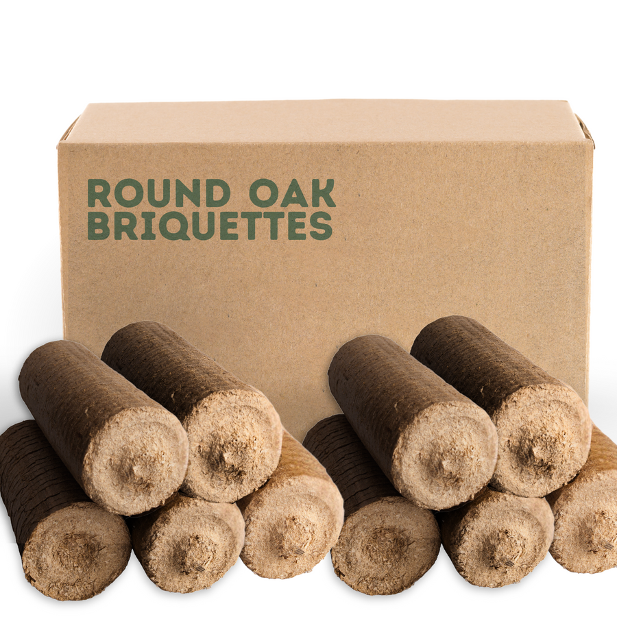 Round Oak Briquettes RUNDOAKBRIQ-20-round oak briquettes fire wood supplies 1