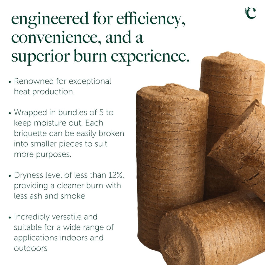 Round Oak Briquettes RUNDOAKBRIQ-round oak briquettes fire wood supplies - image6 7