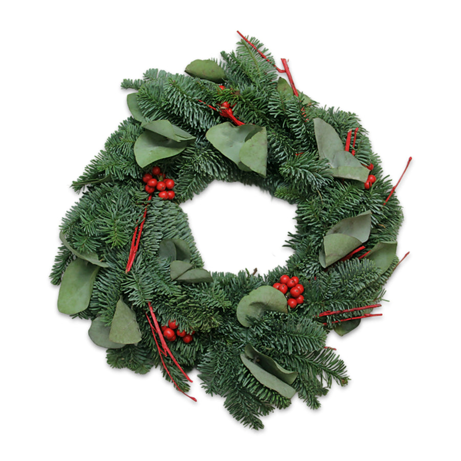 Christmas Wreath with Berries and Foliage WRTHBERRFOLG-christmas wreath berries and foliage-image1 2