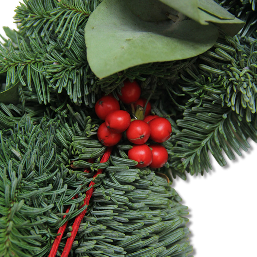 Christmas Wreath with Berries and Foliage WRTHBERRFOLG-christmas wreath berries and foliage-image3 4