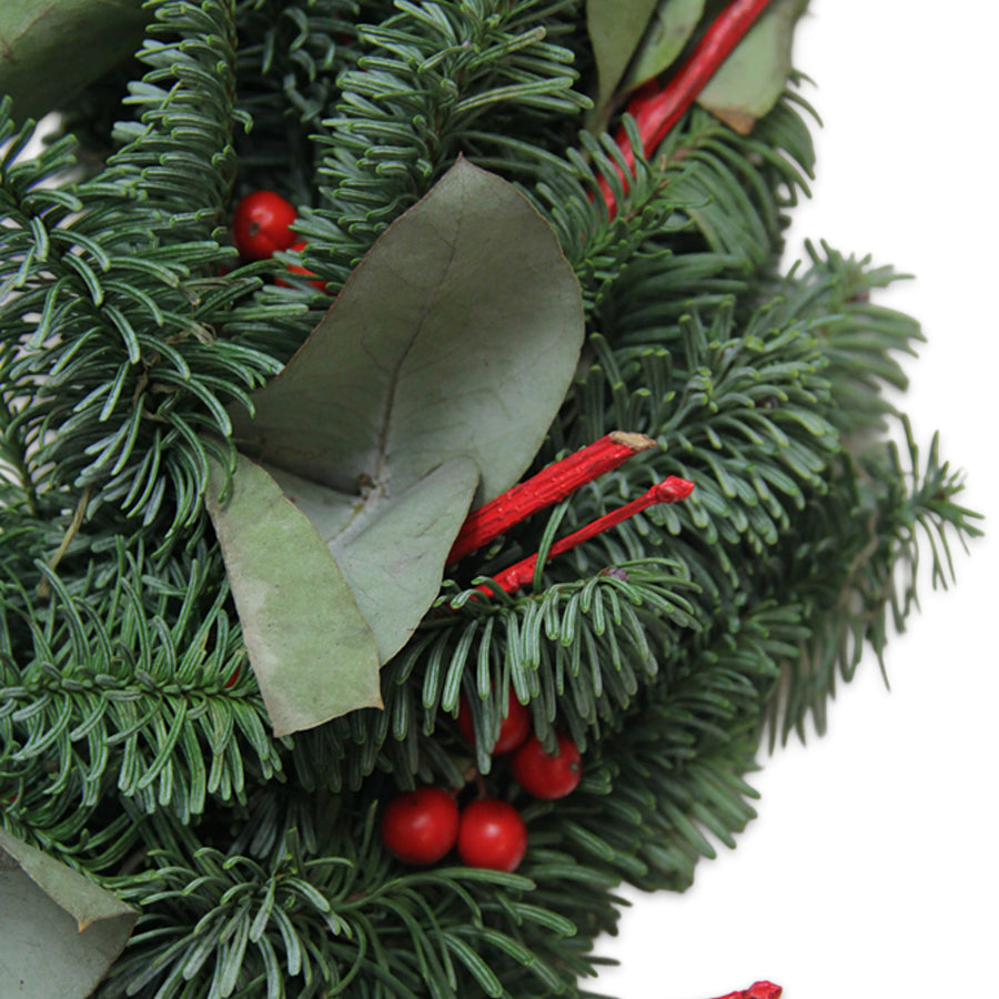 Christmas Wreath with Berries and Foliage WRTHBERRFOLG-christmas wreath berries and foliage-image4 3