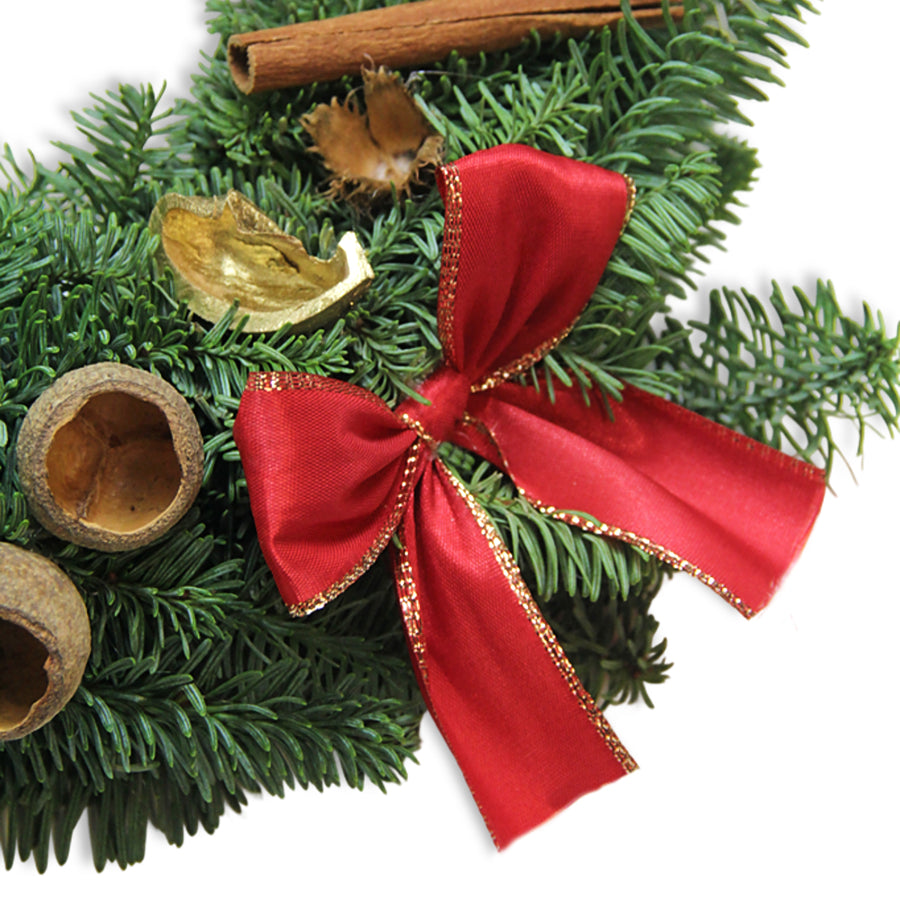 Christmas Wreath with Ribbon and Cinnamon Christmas Wreath with Ribbon and Cinnamon image2 3