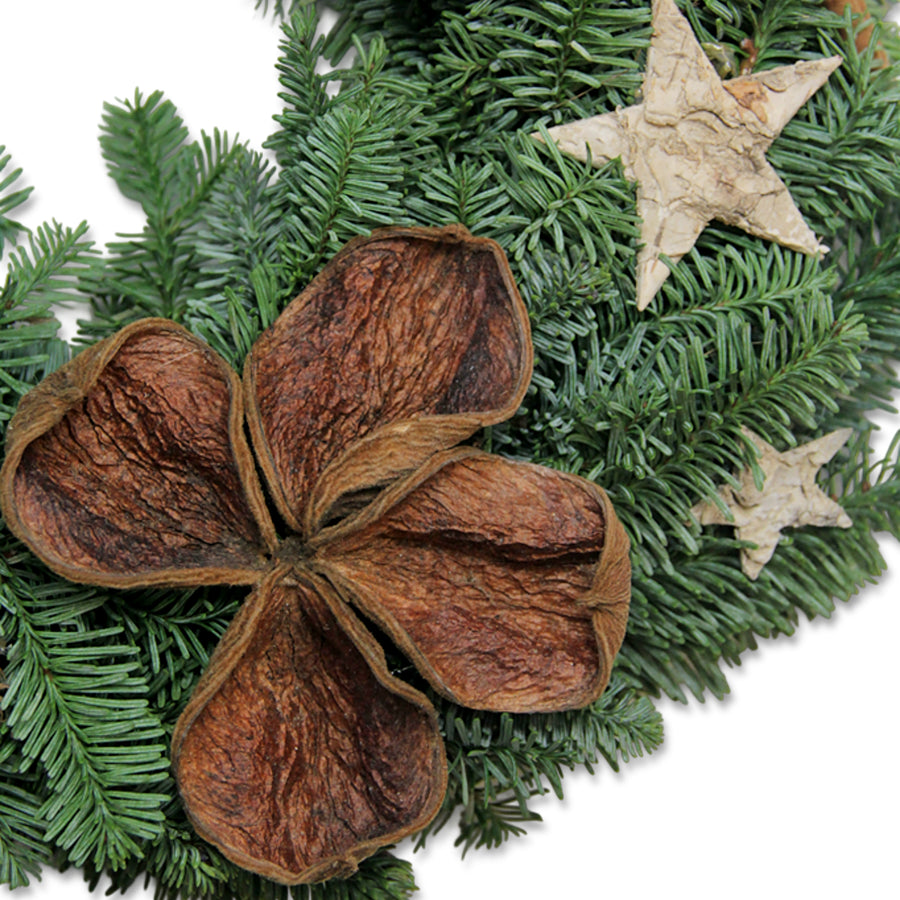 Christmas Wreath with Wooden Stars and Dried Flowers WRTHDRISTARFLWR-christmas wreath stars and dried flowers-image4 4