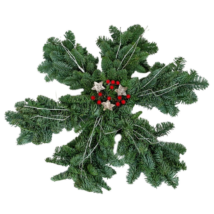 Snowflake Shaped Wreath with Decorations WRTHSNOWFLKE-christmas wreath snowflake with decorations-image1 2