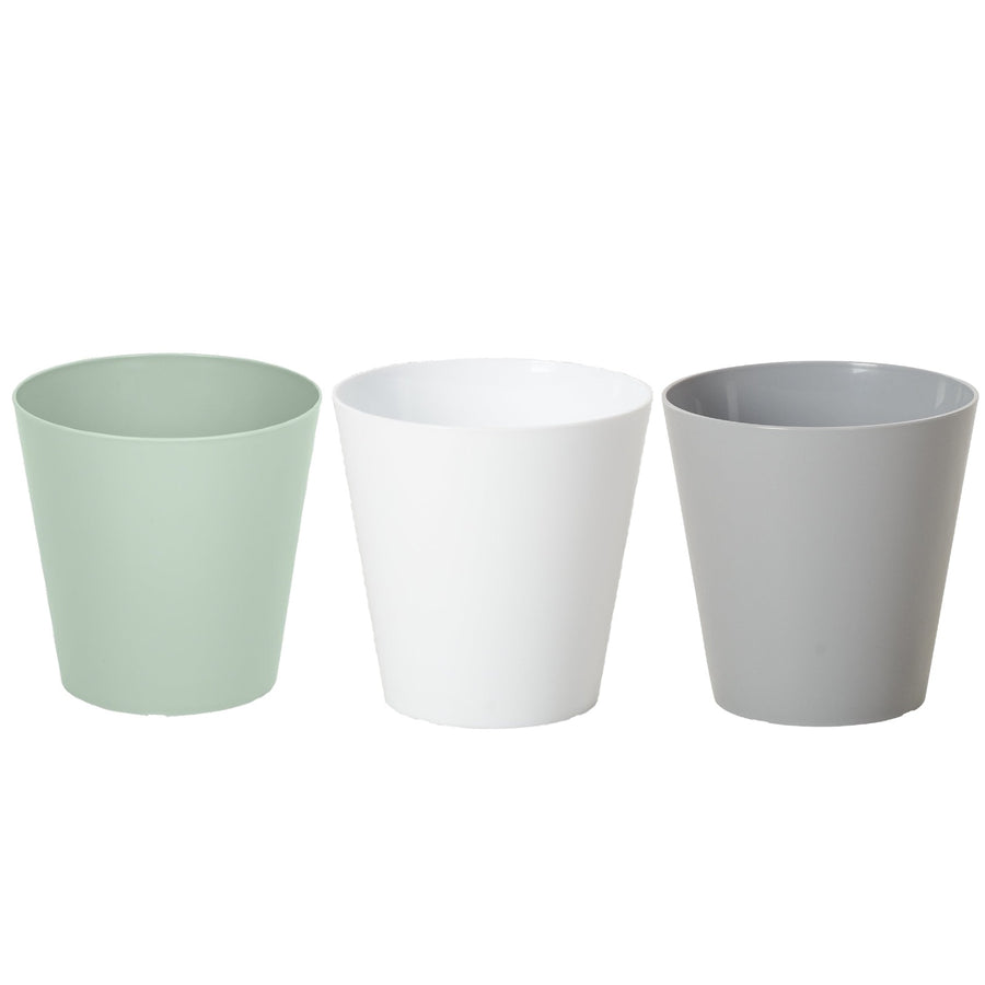 Wham Studio Grey Plastic Plant Pot 16cm allpots 4