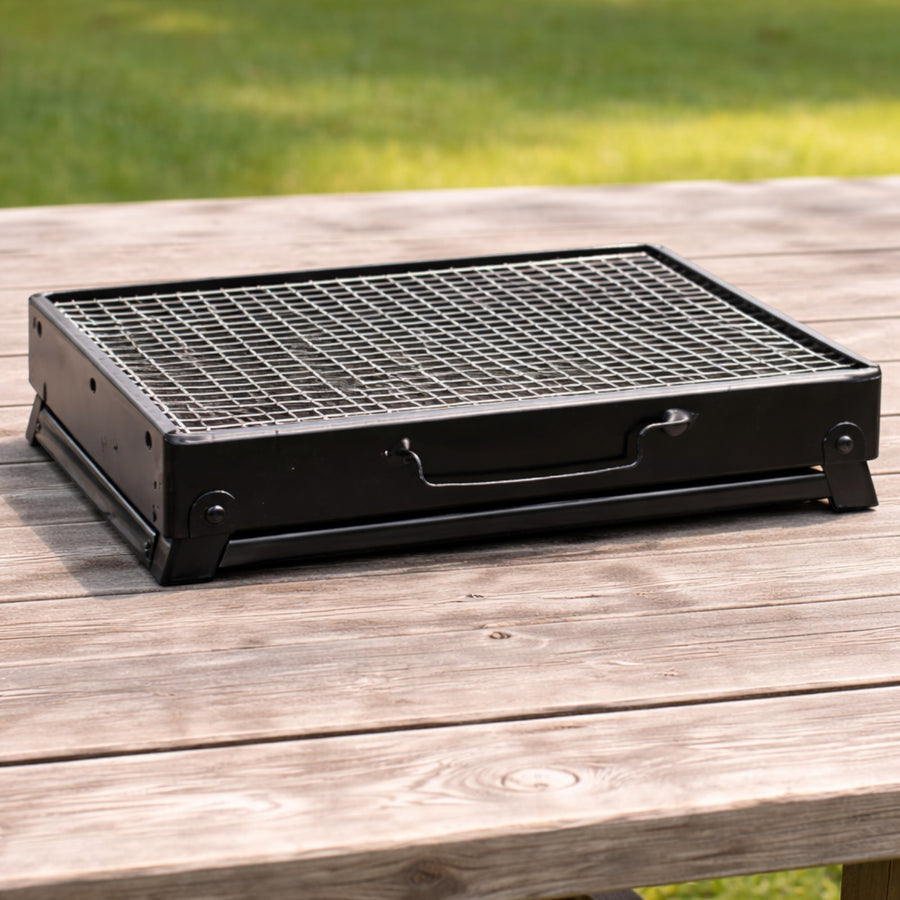 Folding Charcoal Tabletop BBQ Grill  4