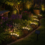Solar Flower Warm White LED Pot Lights  3