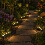 Solar Flower Warm White LED Pot Lights  4