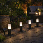Set of 6 Rattan Battery Charge Pathway Lights  4