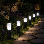 Set of 6 Rattan Battery Charge Pathway Lights  1