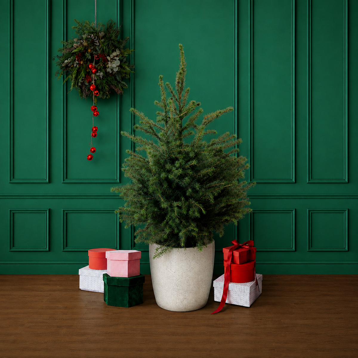 Serbian Spruce Potted Christmas Tree