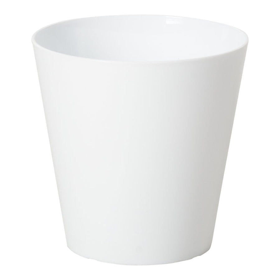 Wham Studio White Plastic Plant Pot 16cm singlewhitepot 1