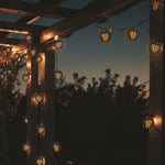 Set of 10 Solar Hanging Lantern Flickering Bulb  1