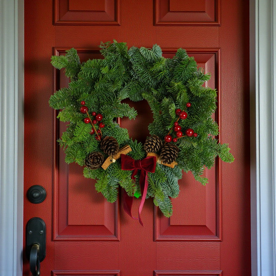 Festive Red Christmas Wreath  1